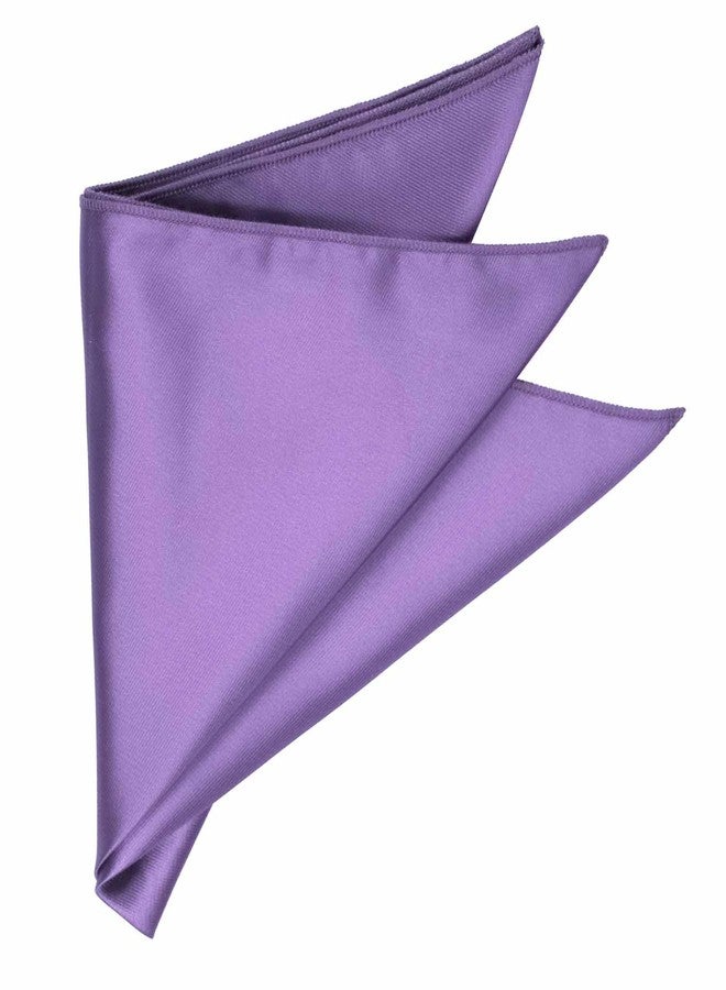 tiemart Purple Solid Color Pocket Square - Image 4
